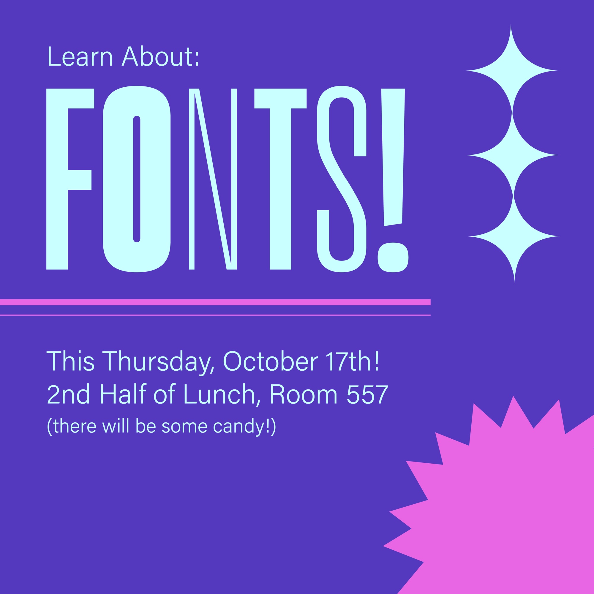 “Learn about fonts” workshop post.