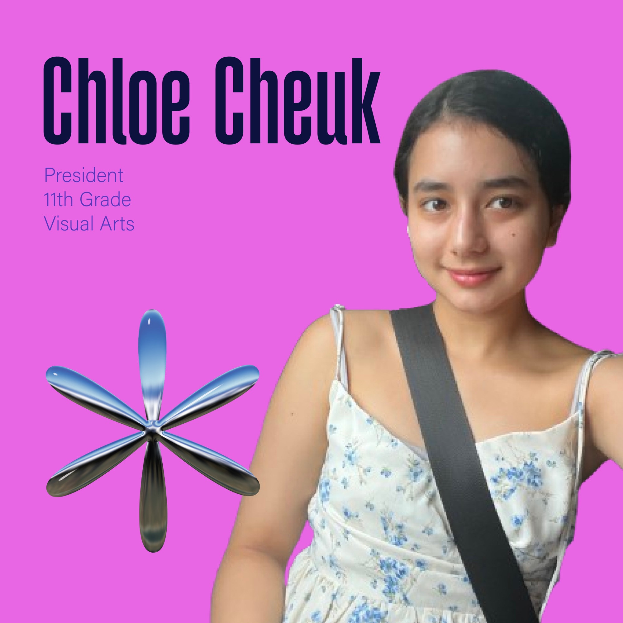 Officer introduction post for Chloe Cheuk.