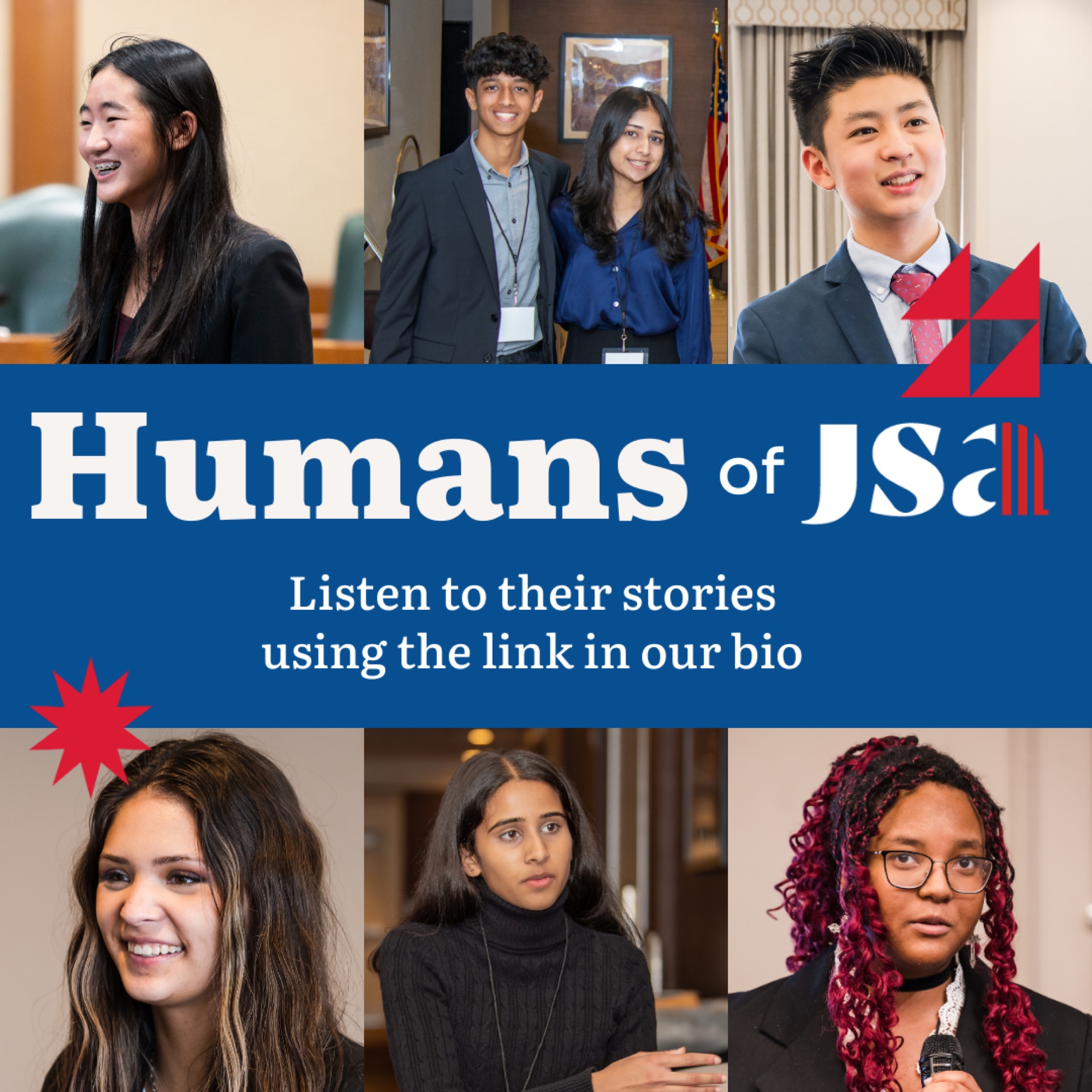 “Humans of JSA” post with member portraits.