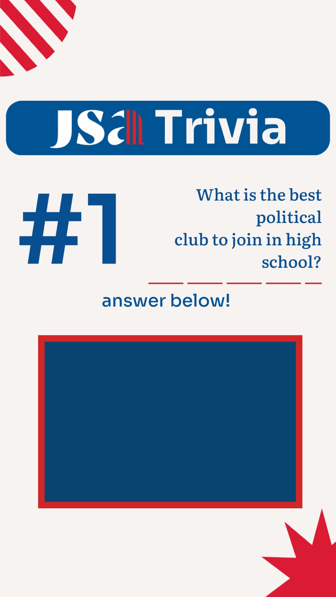 JSA Trivia story graphic.
